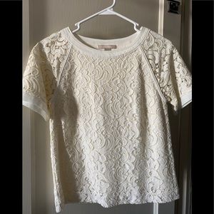 Cream lace top